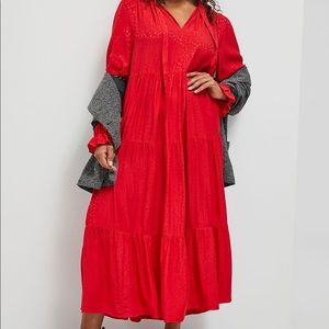 ANTHROPOLOGIE MAEVE WENDY TIERED MAXI XL